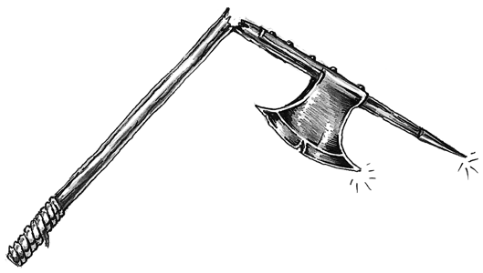 zerbrochene Axt